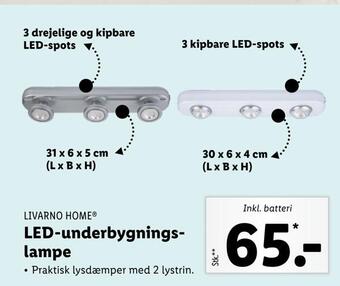 Lidl Led-underbygnings lampe tilbud