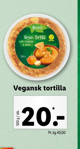 Lidl Vegansk tortilla tilbud