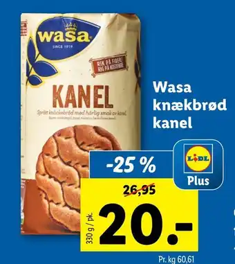 Lidl Wasa knækbrød kanel tilbud