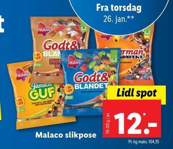 Lidl Malaco slikpose tilbud
