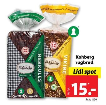 Lidl Kohberg rugbrød tilbud