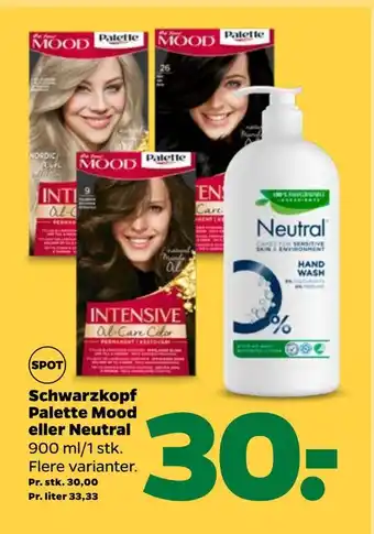 Netto Schwarzkopf palette mood eller neutral tilbud