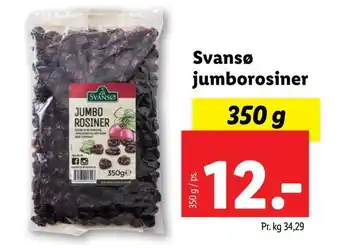 Lidl Svansø jumborosiner tilbud
