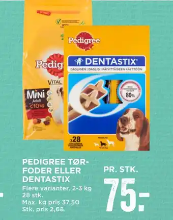 MENY Pedigree tør­ foder eller dentastix tilbud