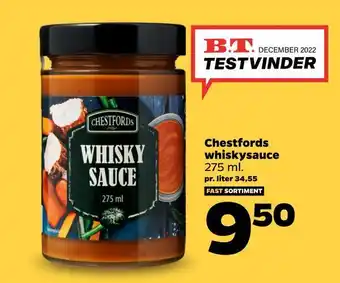 Netto Chestfords whiskysauce tilbud
