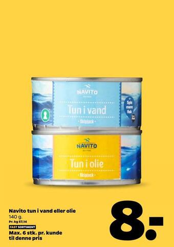 Netto Navito tun i vand eller olie tilbud