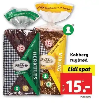 Lidl Kohberg rugbrød tilbud