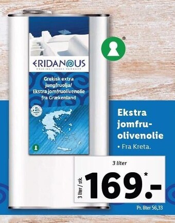 Lidl Ekstra jomfru olivenolie tilbud