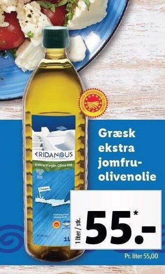Lidl Græsk ekstra jomfru olivenolie tilbud