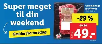 Lidl Gammeldags grydesteg tilbud