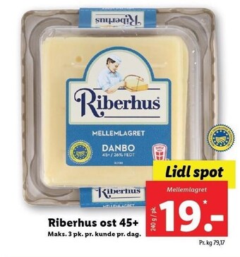 Lidl Riberhus ost 45+ tilbud