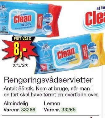 Harald Nyborg Rengøringsvådservietter tilbud