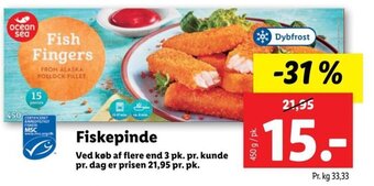Lidl Fiskepinde tilbud