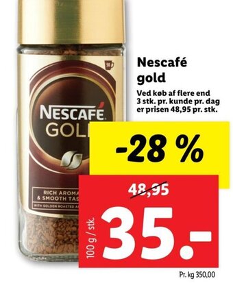 Lidl Nescafé Gold tilbud