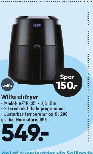 Bilka Wilfa airfryer tilbud