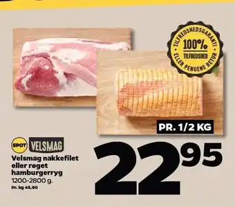Netto Velsmag nakkefilet el. røget hamburgerryg tilbud