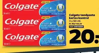 Netto Colgate tandpasta karies kontrol tilbud