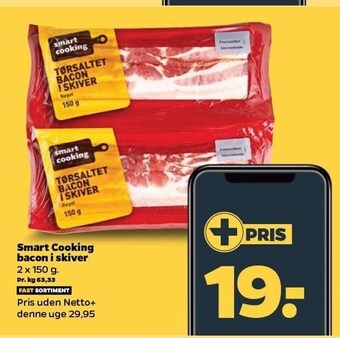 Netto Smart cooking bacon i skiver tilbud