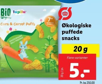 Lidl Økologiske Puffede Snacks tilbud