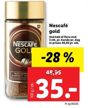 Lidl Nescafé Gold tilbud