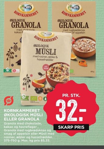 MENY Kornkammeret økologisk Müsli eller Granola tilbud
