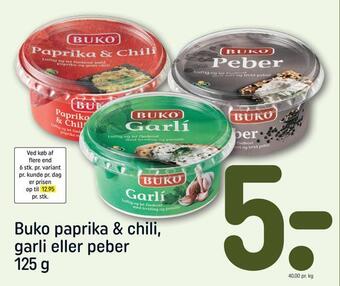 REMA 1000 Buko paprika & chili, garli eller peber tilbud