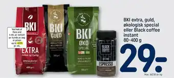 REMA 1000 Bki extra, guld, økologisk special eller black coffee instant tilbud