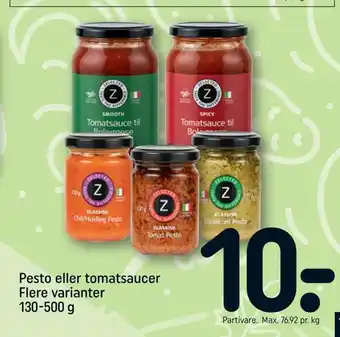 REMA 1000 Pesto eller tomatsaucer tilbud