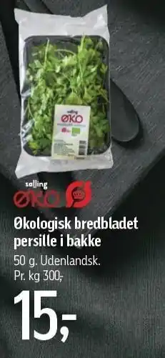 Føtex Øko bredbladet persille i bakke tilbud
