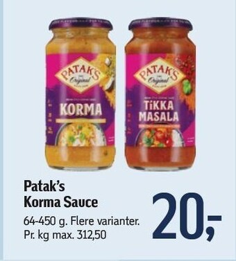 Patak's sauce