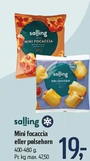 Føtex Mini focaccia el. pølsehorn tilbud
