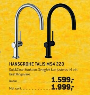 XL-BYG Hansgrohe køkkenarmatur tilbud