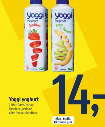 Føtex Yoggi yoghurt jordbær tilbud