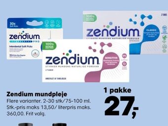 Kvickly Zendium tandpasta tilbud