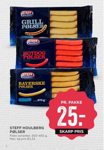 MENY Steff houlberg bayerske pølser tilbud