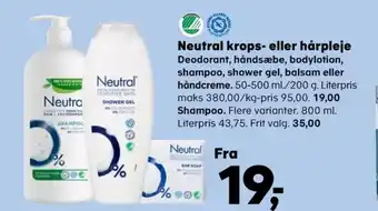 SuperBrugsen Neutral deo roll-on tilbud