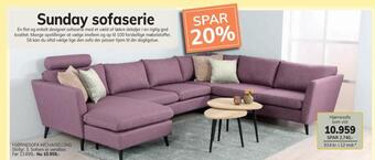 Daells Bolighus Hjørnesofa m/chaiselong tilbud