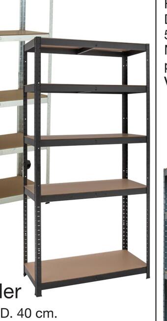 Harald Nyborg Reol med 5 hylder tilbud