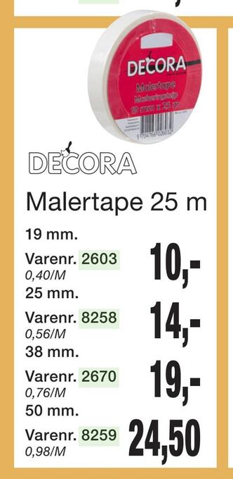 Harald Nyborg Malertape 25 m tilbud