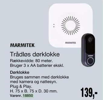 Harald Nyborg Trådløs dørklokke tilbud