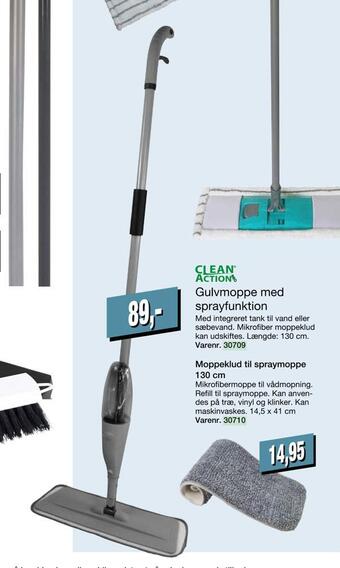 Gulvmoppe med sprayfunktion