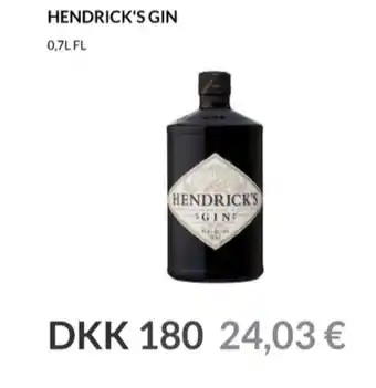 Nielsen's Discount Hendricks gin tilbud