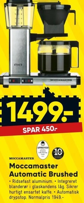 Bilka Moccamaster Automatic Brushed tilbud