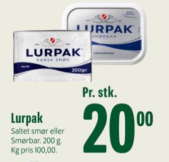 Min Købmand Lurpak smør saltet tilbud
