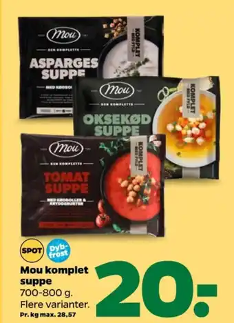 Mou aspargessuppe komplet