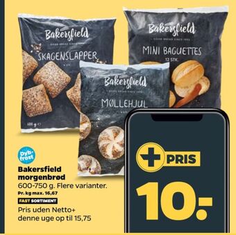 Netto Bakersfield rundstykker tilbud