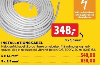 jem & fix Installationskabel tilbud