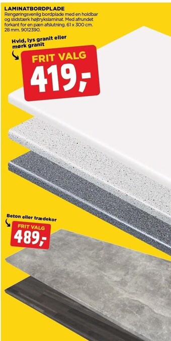 jem & fix Laminatbordplade tilbud