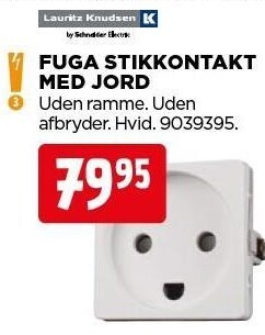 jem & fix Fuga stikkontakt med jord tilbud