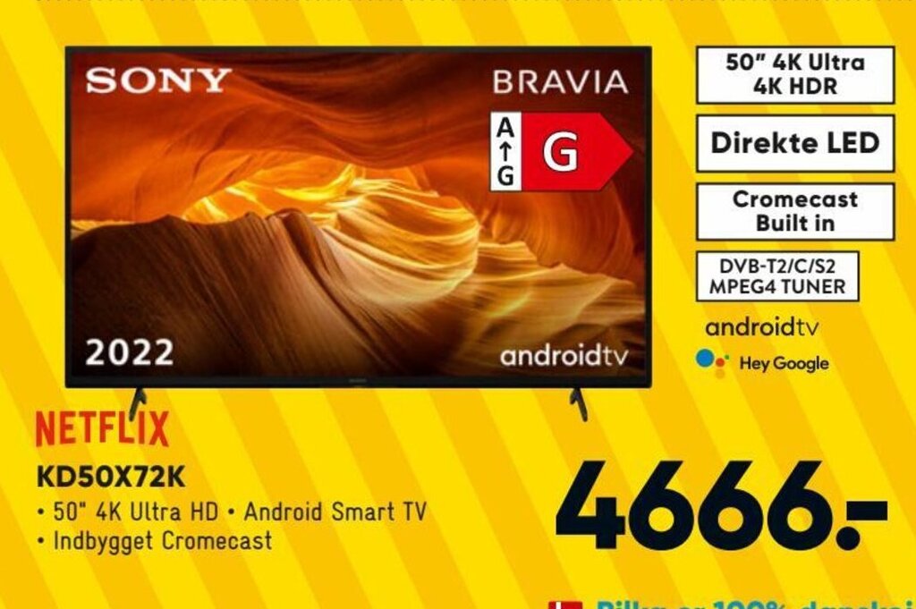 Sony KD50X72K tilbud hos Bilka